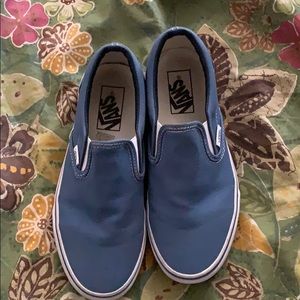 vans slip on blue